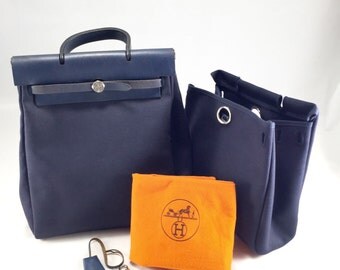 Hermes Herbag Ado 2 in 1 blue - Tote & Backpack