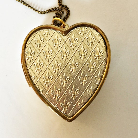 Vintage Miniature Music Box Pendant Necklace and Photo Locket