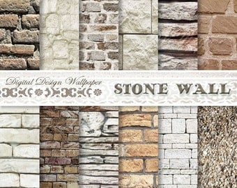 COMMERCIAL USE,Brick Wallpaper, Digital Paper Pack,Brick Paper,Instant Download Backdrop, Stone Background,Grunge Scrapbook Paper,Brick Wall