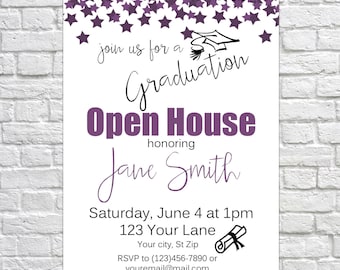 Graduation Open House Invitations Printable 3