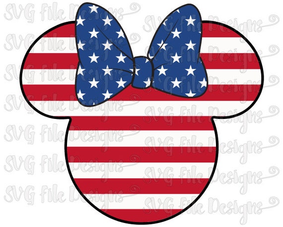 Download Fourth of July Minnie Mouse American Flag by SVGFileDesigns