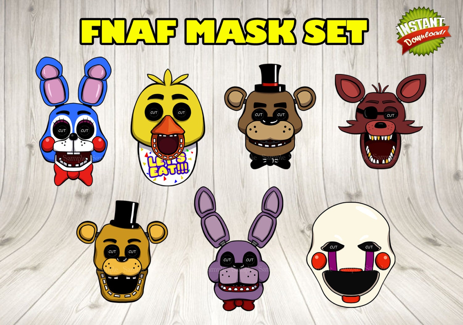картинки фнаф маски