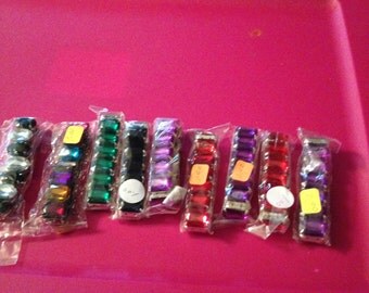 Faux colorful stone stretch bracelets
