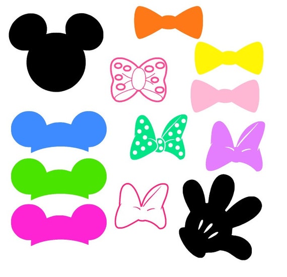 Download Mickey Mouse Ears Bows Hand Glove SVG PNG and by ...