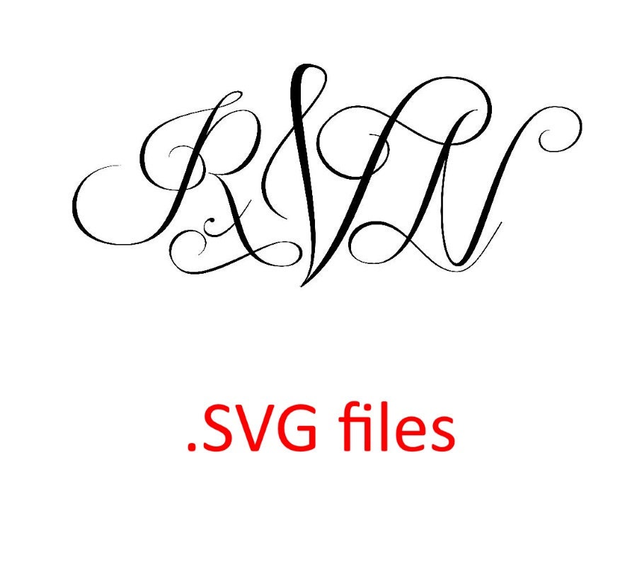 Download interlocking vine monogram svg scroll Alphabet by ...