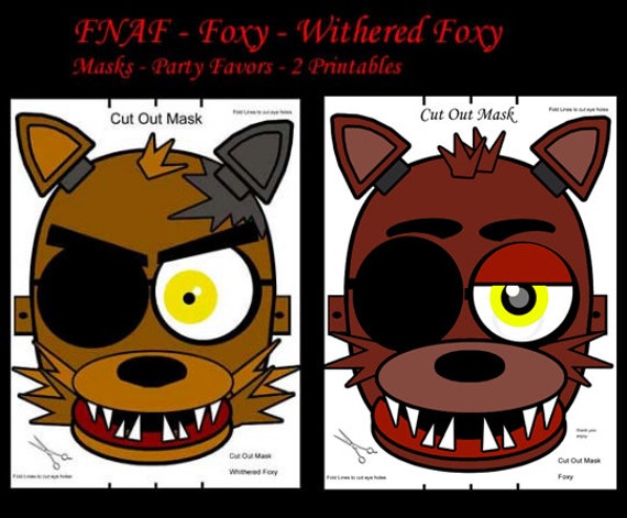 2 Mask FNAF Party Favors Birthday Parties Halloween Fun