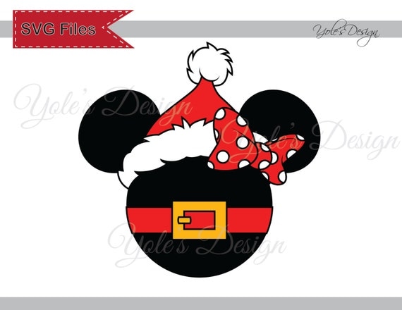 Download Minnie Mouse Christmas SVG Ears Santa Claus Disney by ...