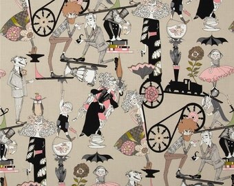 The Ghastlies Fabric / A Ghastle End / Taupe / Cotton / Sold by the Yard