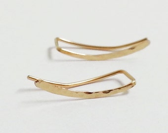 Ear Climbers Earrings, Ear Climber, Gold Ear Pins, Climber Earrings 20mm, Ear Crawlers, Earrings Pin, Gold Earrings, Earring Pins