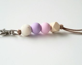 Scandi style bag tag keyring handbag charm Handmade Polymer Clay genuine leather geometric timber pastels marble, key chain