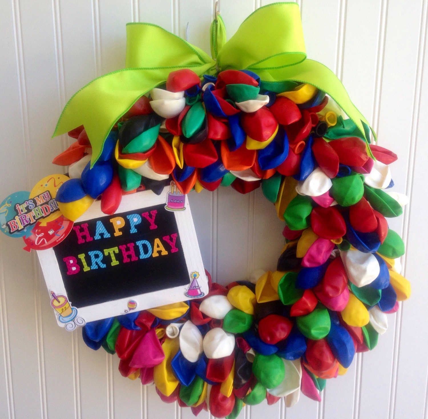 Balloon wreath  birthday  wreathparty wreath  by MadeForBri 