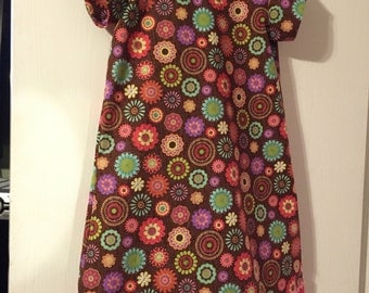 Girls size 8 flower power dress