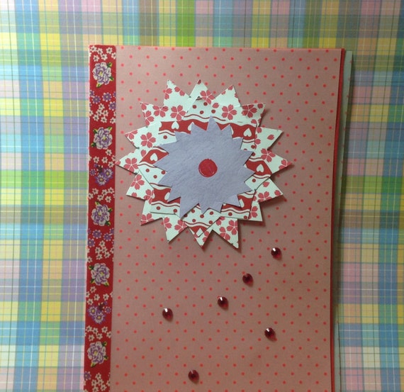 Handmade spring card Blank card gift card by mindyourpeasandqs
