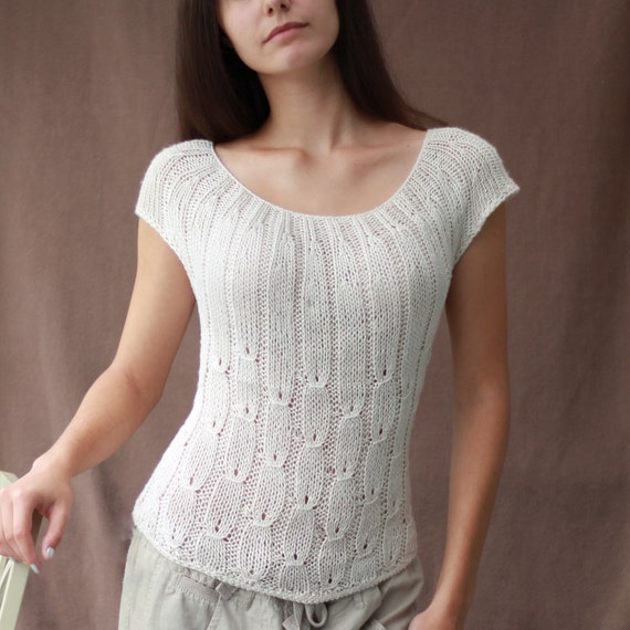 Knitting pattern Patron tricot PDF Aubrey Top Sleeveless