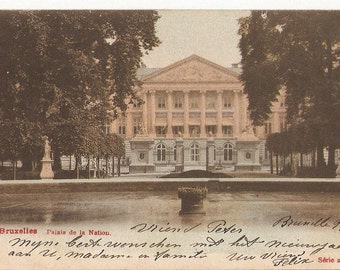 Post Card Bruxelles Palais de la Nation