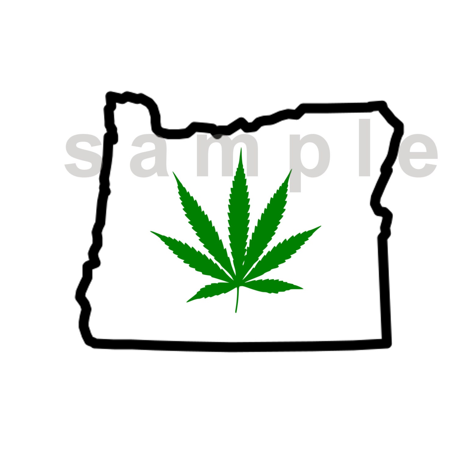 Weed In Oregon Die Cut Sticker-great gift idea or stocking