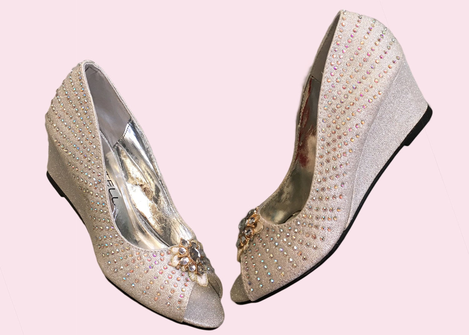 Crystal Lace Bridal / Bridesmaid / Wedge Wedding Shoes Crystal Lace Bridal / Bridesmaid / Wedge Wedding Shoes