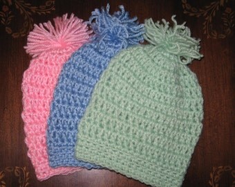 Crochet Hats for Newborns, Baby Girl or Boy Hats, Baby Shower Gifts