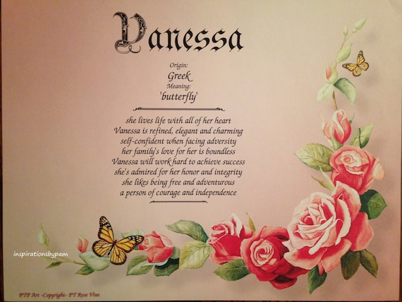 vanessa-first-name-meaning-art-print-name