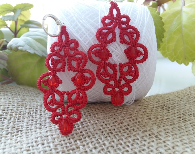 earrings red flame