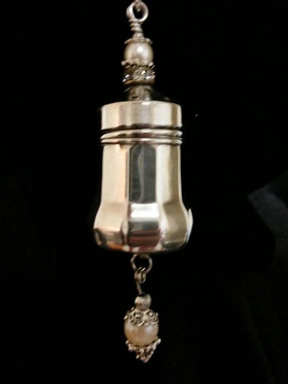 Items similar to Vintage Sterling Silver Miniature Salt Shaker Pendant