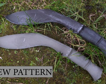 Airsoft and training kukri knife / sword: Hard and flexible versions