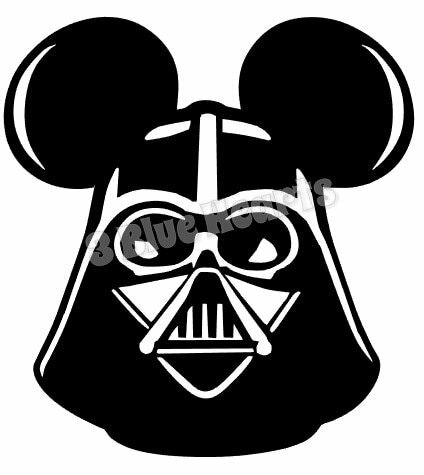 Darth Vader Mickey Head Star Wars SVG Studio by 3BlueHeartsDesign