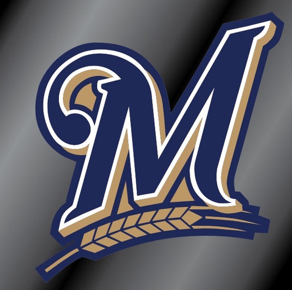 Milwaukee Brewers M Vinyl Decal Sticker