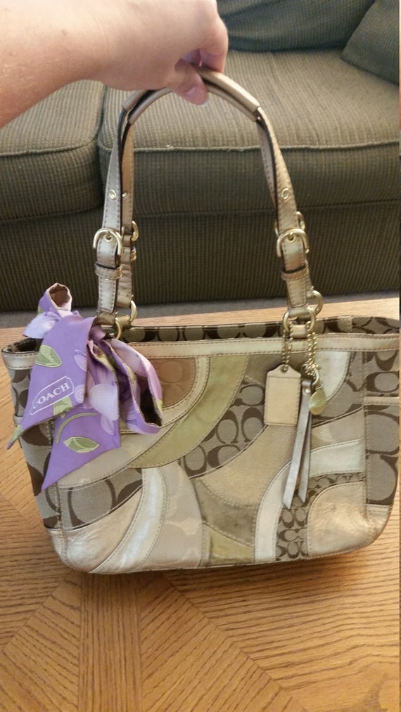 Coach handbag metallic patchwork mosaic by HeartfeltWaxCreation