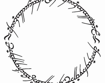 Lord of the Rings LOTR One Ring Machine Embroidery Design