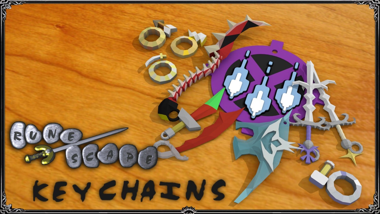 Runescape Keychains Choose any weapon/item by NocturneProps