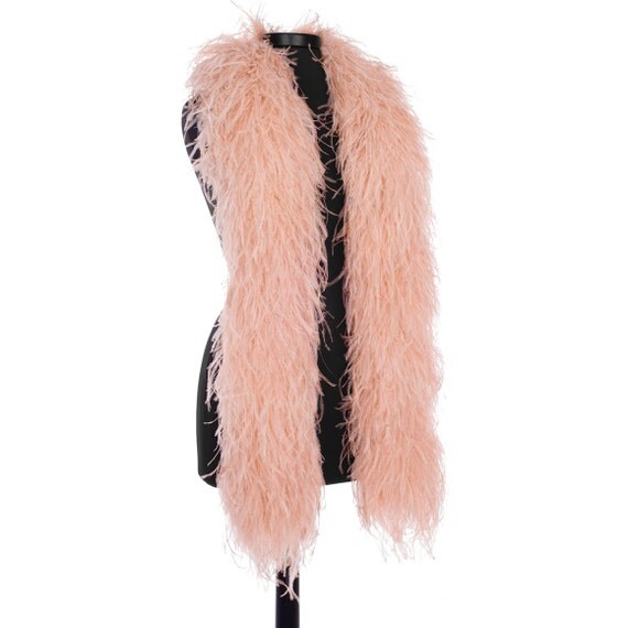 Blush 8 Ply Ultra Ostrich Feather Boas Scarf 6 Feet Long