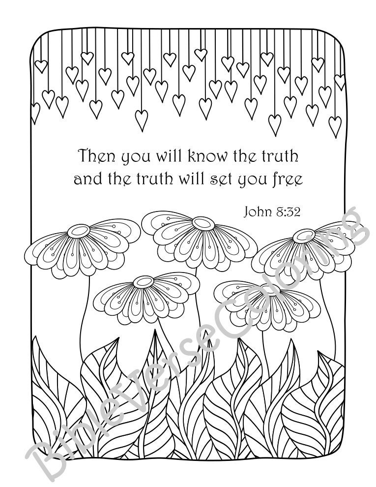 5 bible verse coloring pages set floral diy adult prayer