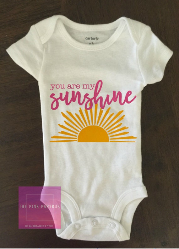 You Are My Sunshine Onesie Sun Baby Outfit by ThePinkPapyrus