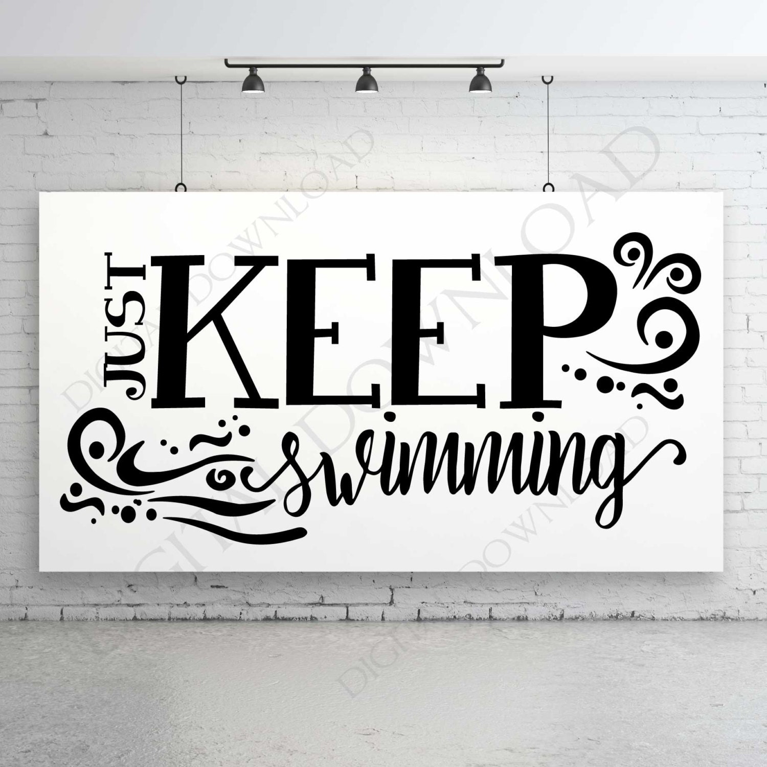 Keep swimming Quote Vector Digital Download SVG AI PDF