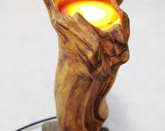 Driftwood decorations Treibholz lamp sculpture Driftwood "Cornucopia" - the Horn of plenty
