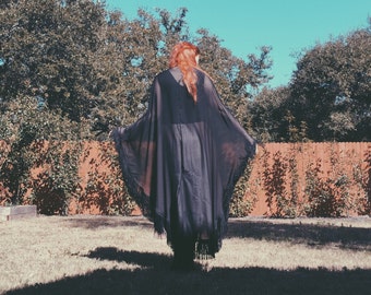 Stevie Nicks Black Chiffon "Rhiannon" Shawl