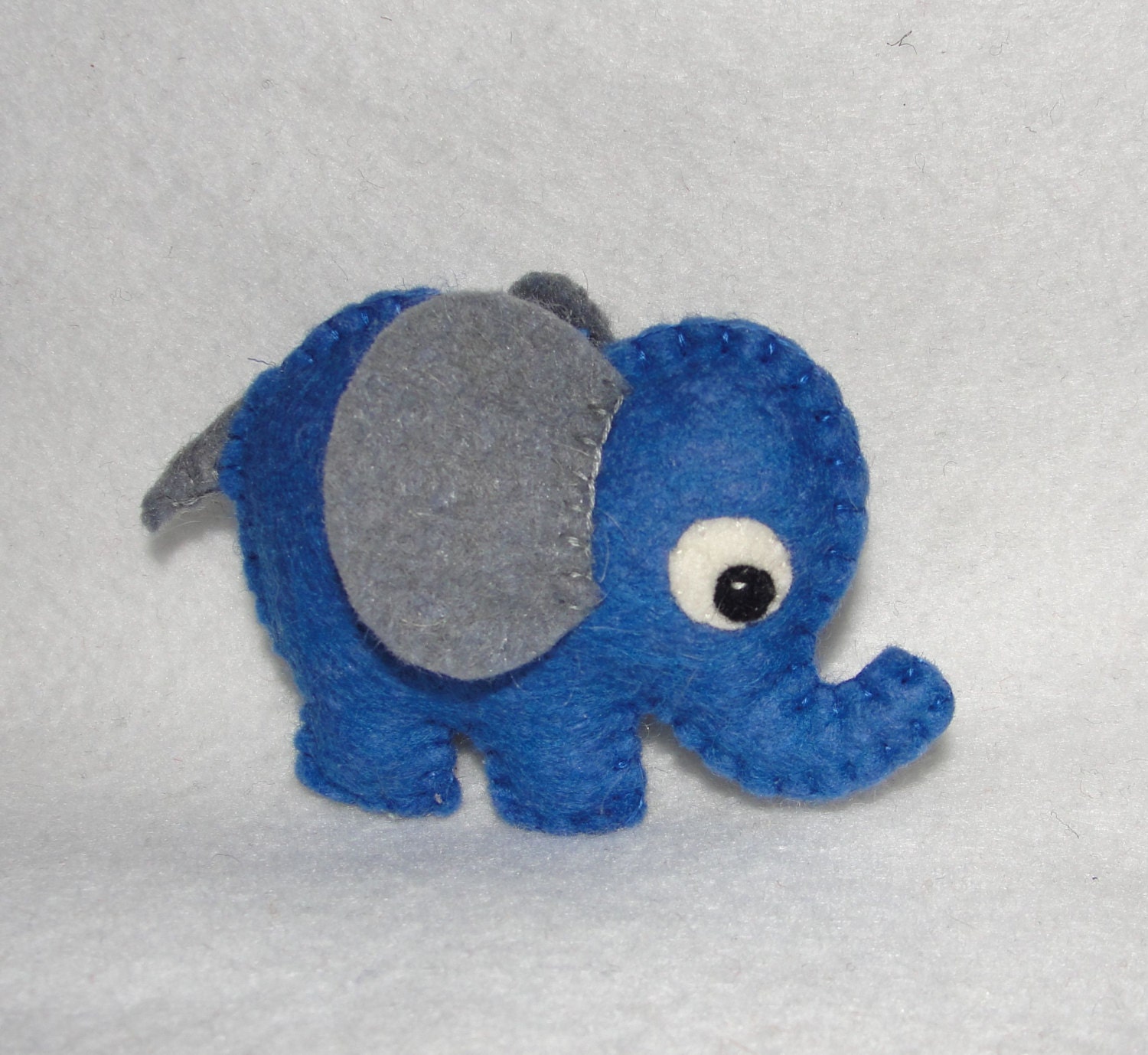 Wool Felt Elephant Ornament Elephant Ornament Blue Elephant