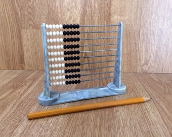 Vintage abacus Small abacus Plastic abacus Primitive calculator Old calculator Primitive math Counting device Children abacus