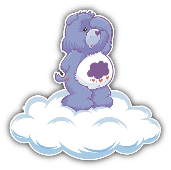 care bear blue with cloud