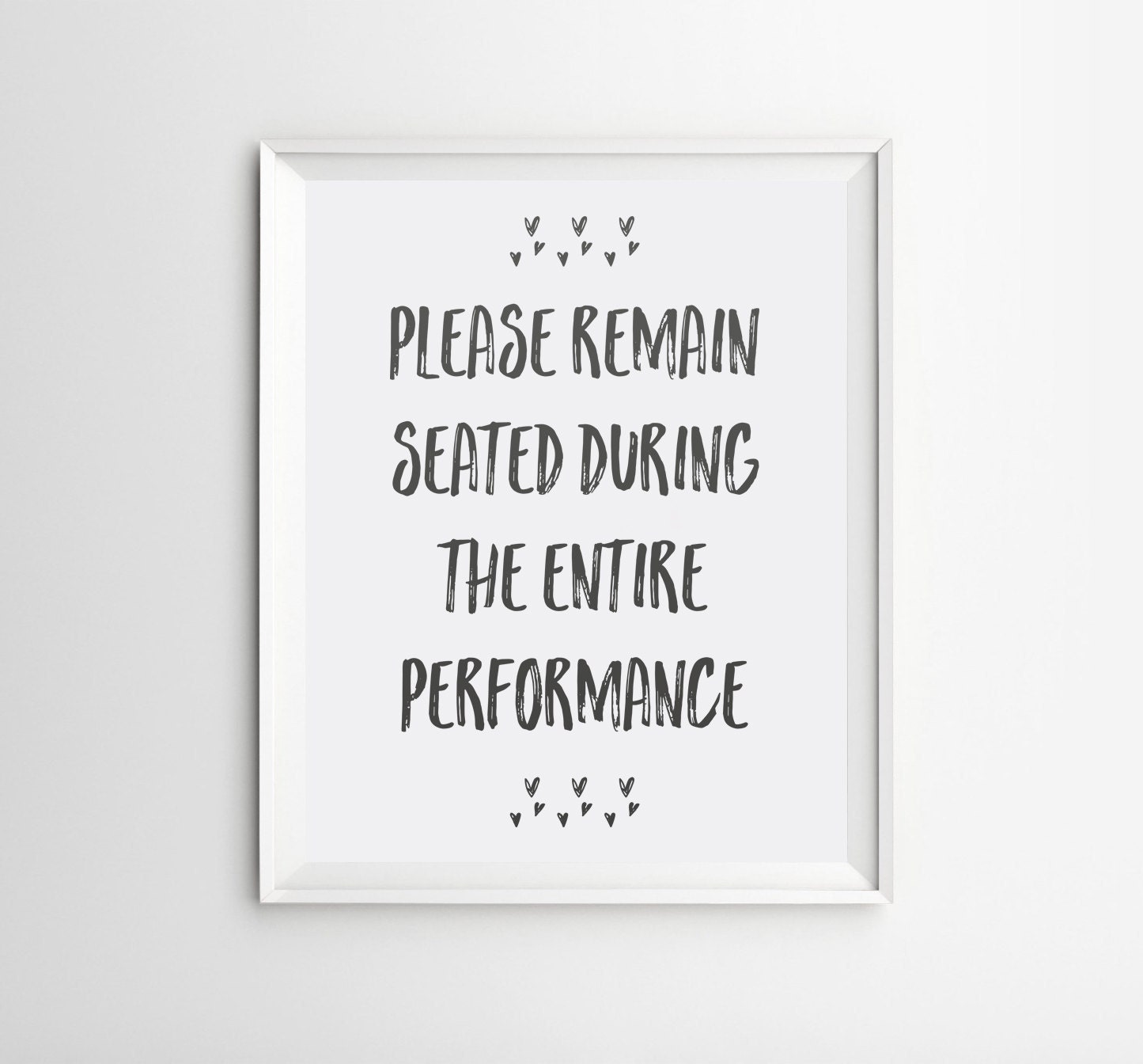 Washroom art Please Remain Seated Bathroom Print PRINTABLE