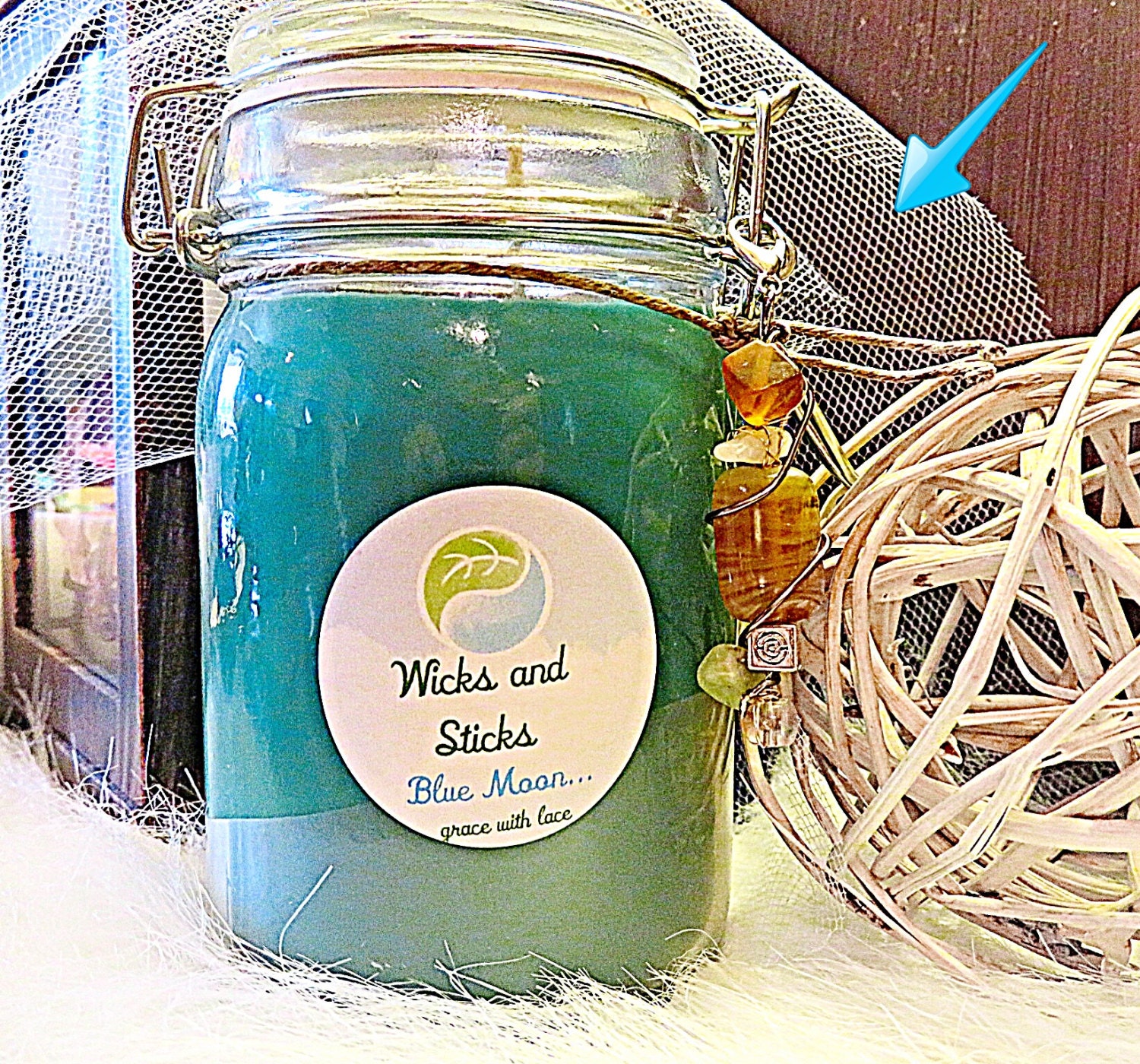 Wicks and Sticks Organic Soy Candle Special by GracewithLaceCo