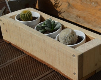 Jardinière PLANTER, cache pot en bois recyclé