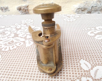 Vintage Brass French Wine bottle corker.