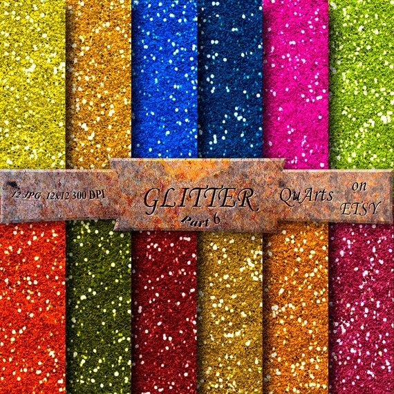 Glitter Digital Paper Glitter Scrapbook Paper Printable