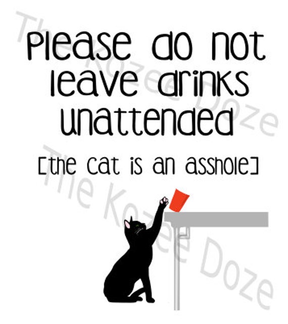 Items similar to Please Do Not Leave Drinks Unattended SVG on Etsy