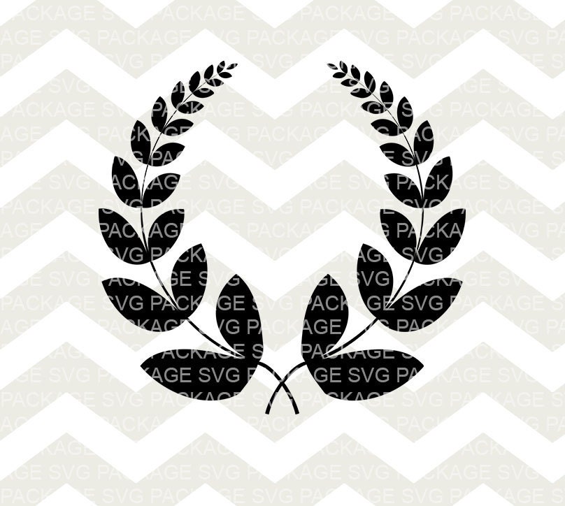 Download SVG Cutting File Laurel Wreath Swirly leaf SVG Laurel