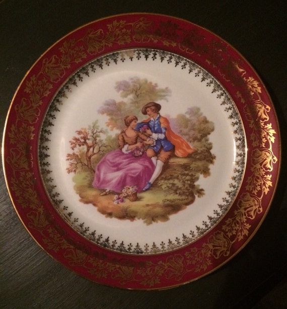 Vintage Limoges Fragonard Plate