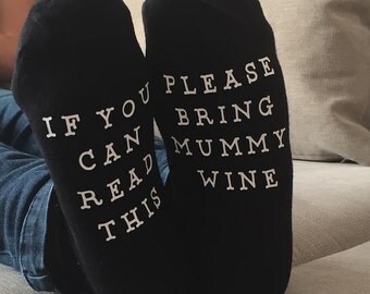 Personalised Socks - If you can read this bring... SOCKS - funny socks
