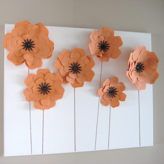 Items similar to Crepe paper Canvas Wall Art on Etsy